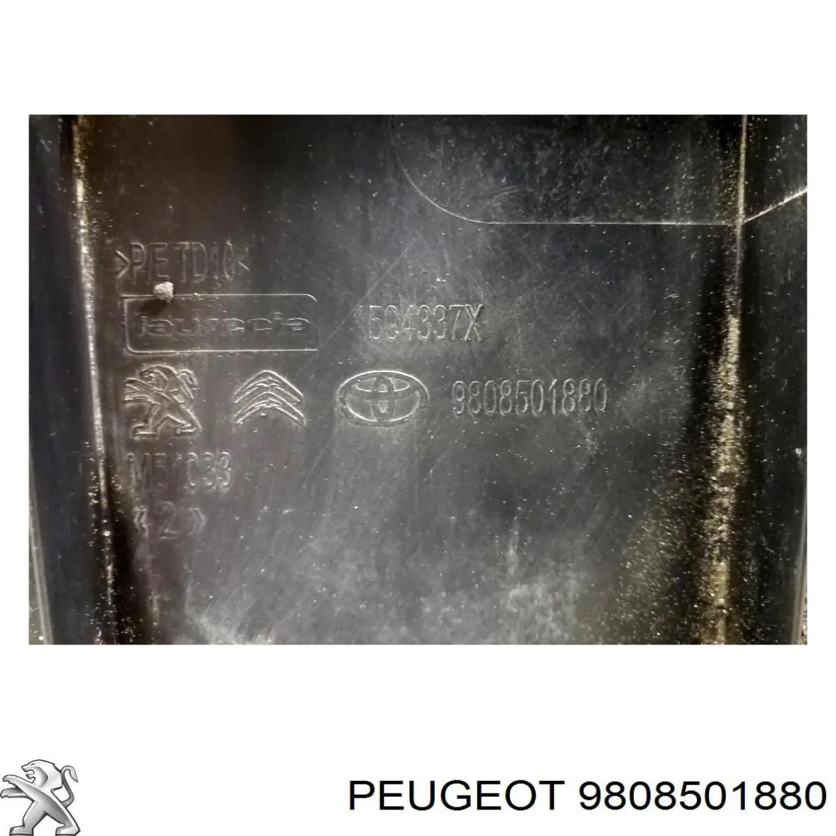 9808501880 Peugeot/Citroen Defletor do pára-choque dianteiro