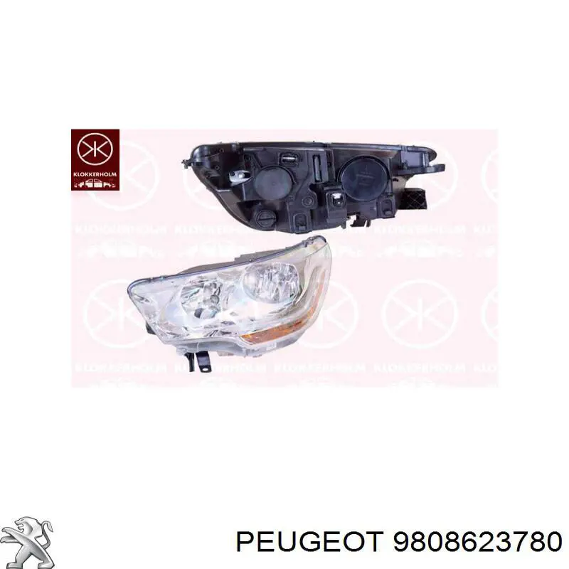 Compre 9808623780 Peugeot/Citroen Luz direita