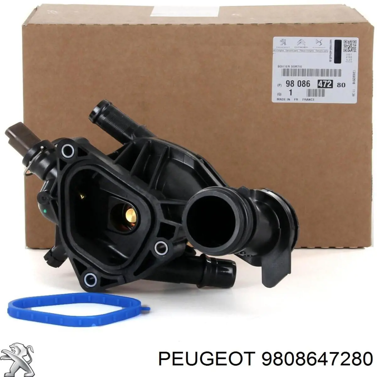 9808647280 Peugeot/Citroen Caixa do termostato