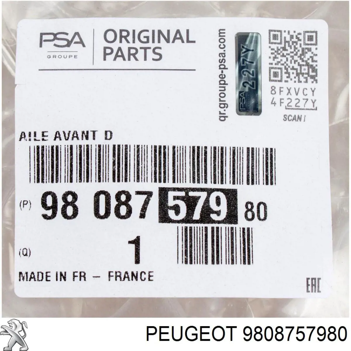 Pára-lama dianteiro direito Peugeot/Citroen 9808757980 preço, a partir de 292,86 USD