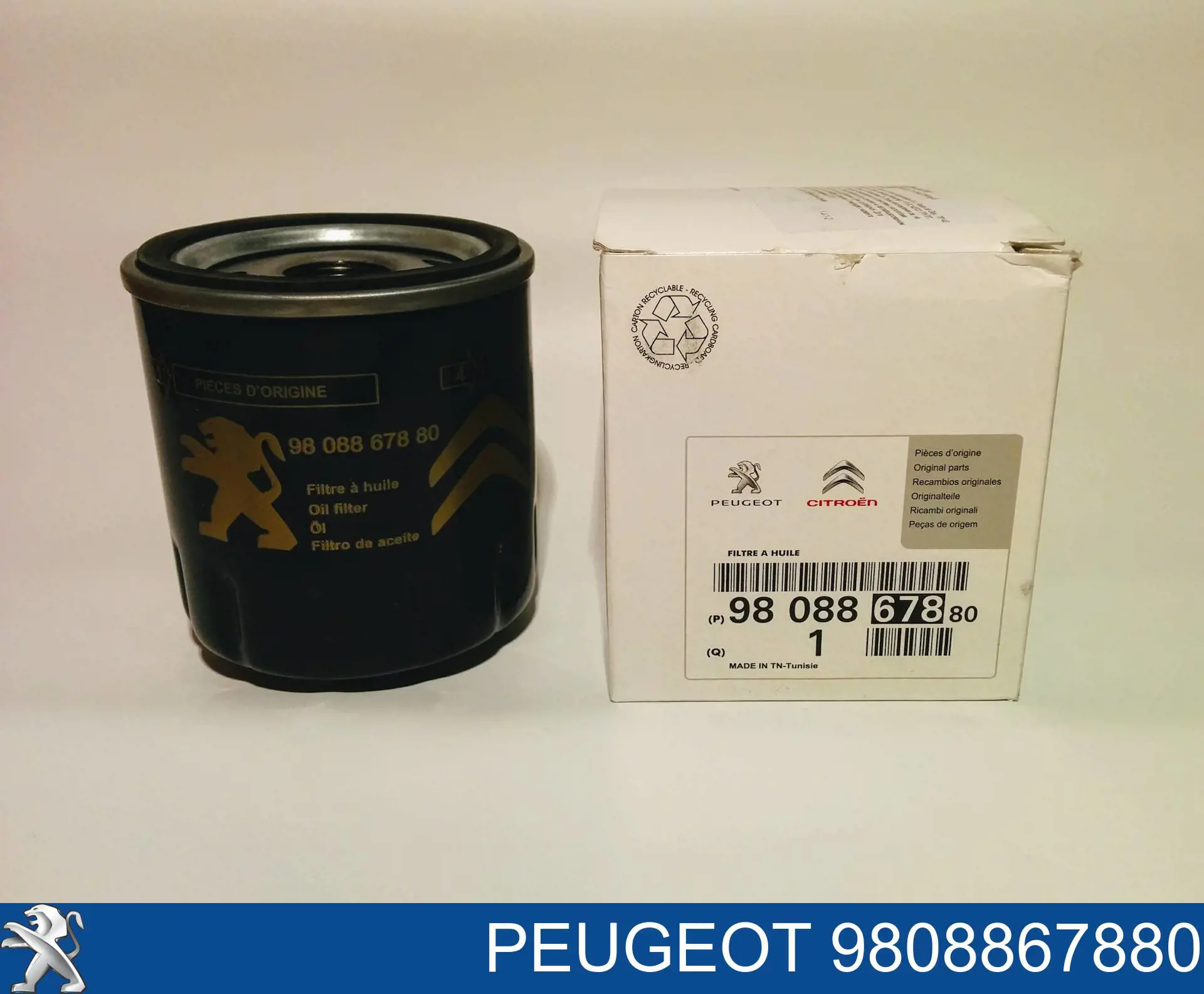 Filtro de óleo Peugeot/Citroen 9808867880 preço, a partir de 13,96 USD