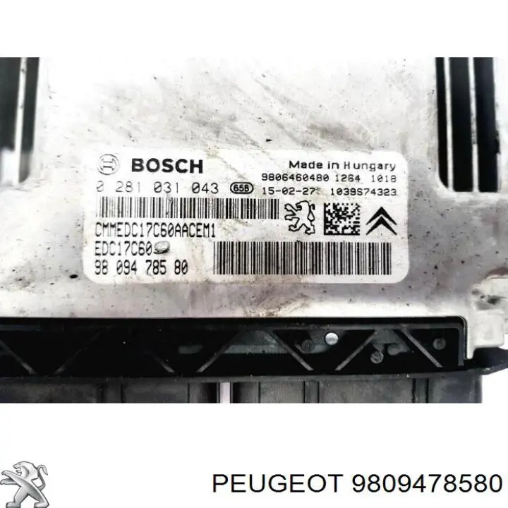  Peugeot/Citroen 9809478580 preço, a partir de 424,67 USD