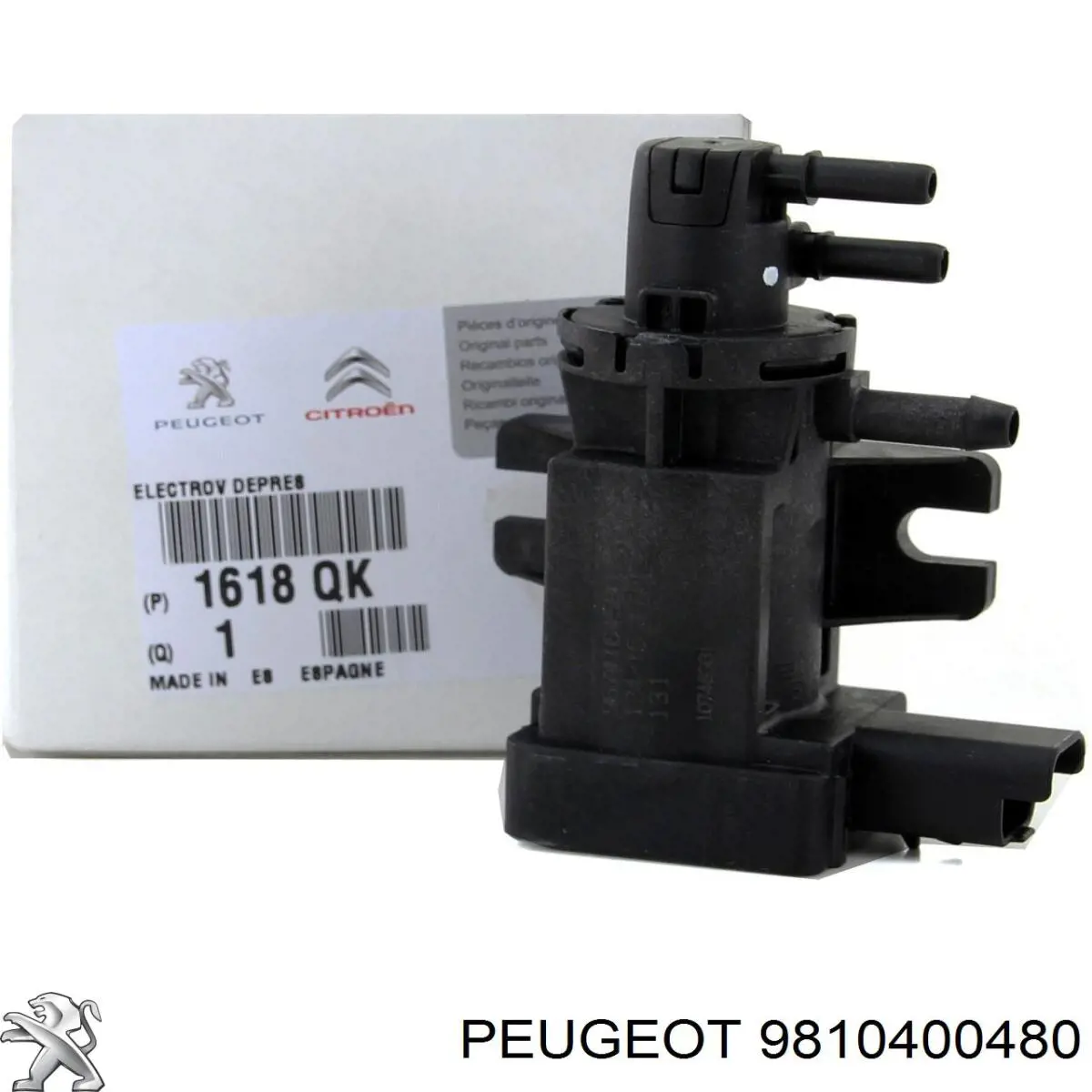 Convertidor de pressão (solenoide) de supercompressão 9810400480 Peugeot/Citroen