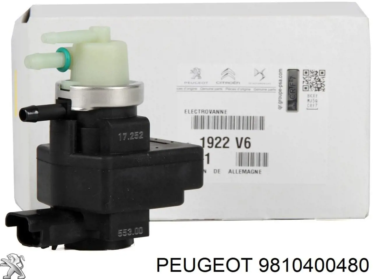 Convertidor de pressão (solenoide) de supercompressão 9810400480 Peugeot/Citroen