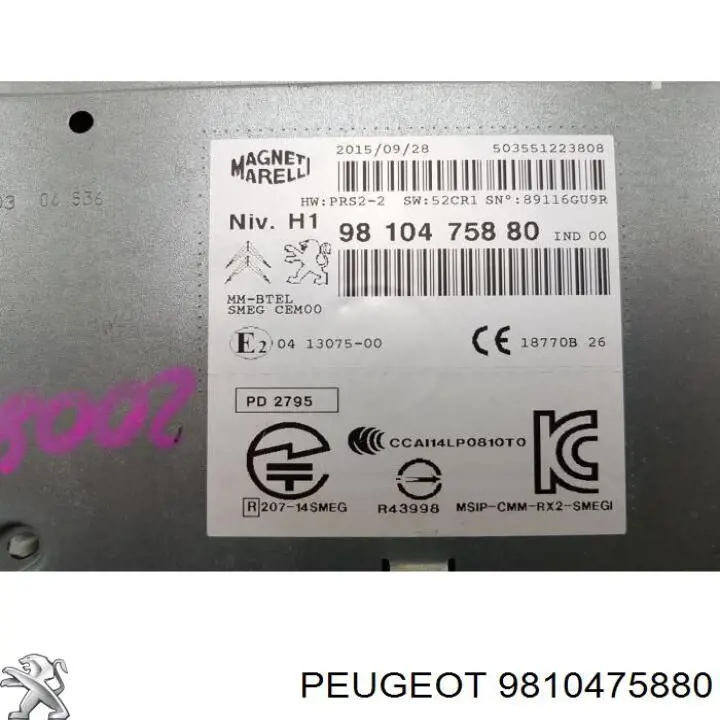 Compre 9810475880 Peugeot/Citroen 