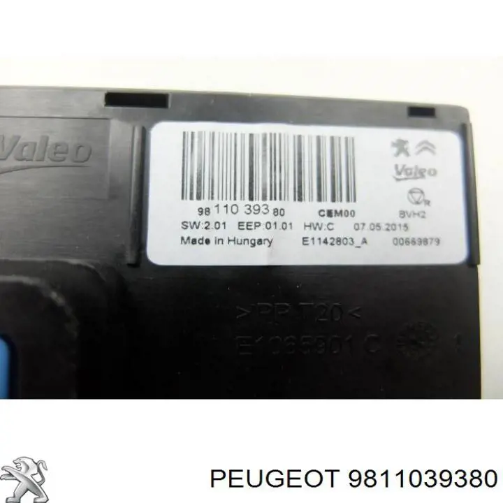 Compre 9811039380 Peugeot/Citroen Módulo de direção (Centralina eletrônica) de climatização