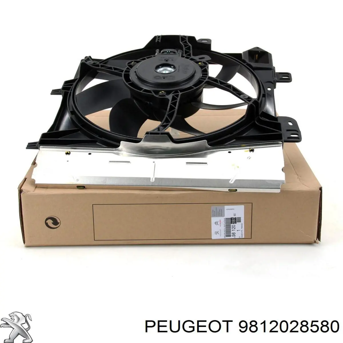 Compre 9812028580 Peugeot/Citroen Difusor do radiador de esfriamento, montado com motor e roda de aletas