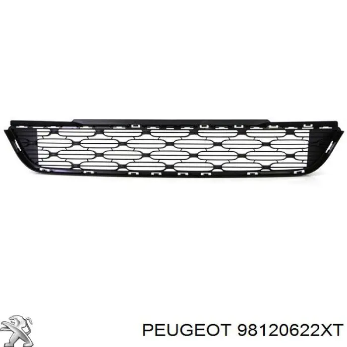 98120622XT Peugeot/Citroen Grelha central do pára-choque dianteiro