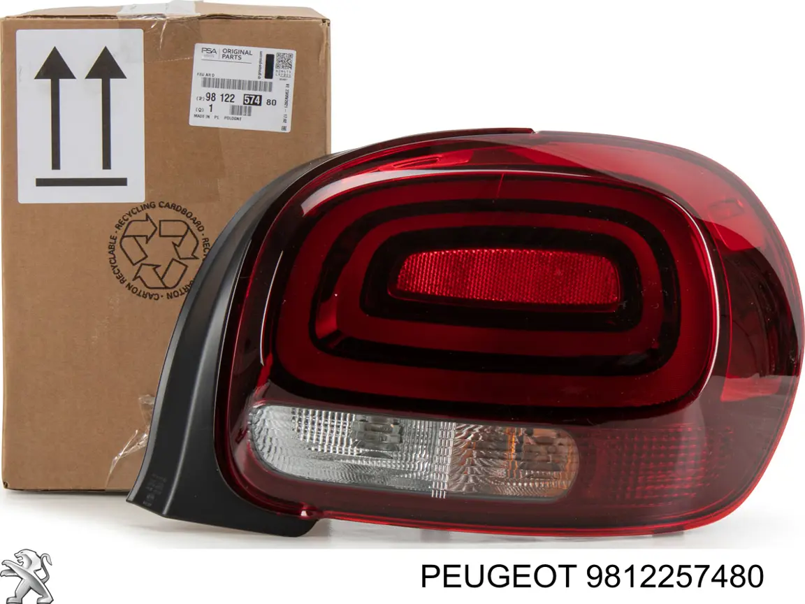 Lanterna traseira direita Peugeot/Citroen 9812257480