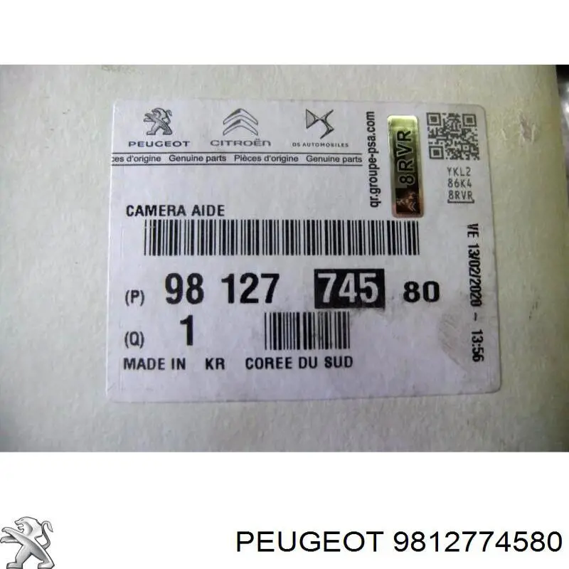 9812774580 Peugeot/Citroen Câmara do sistema para asseguramento de visibilidade