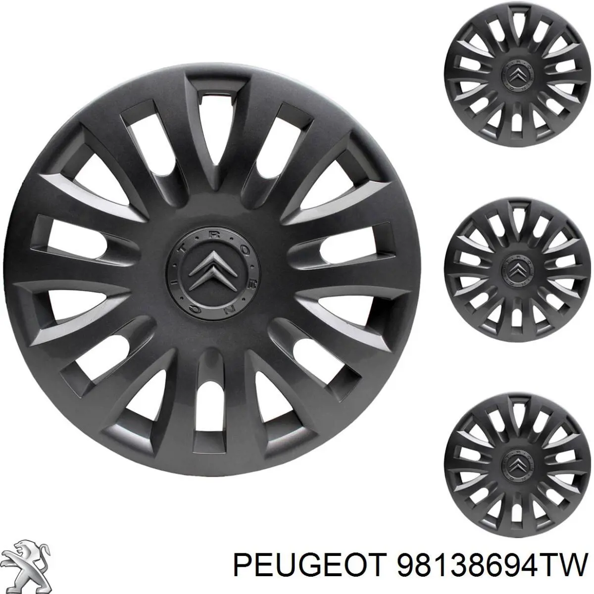 Coberta de disco de roda 98138694TW Peugeot/Citroen