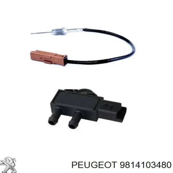9814103480 Peugeot/Citroen Sensor de temperatura dos gases de escape (GE), antes de filtro de partículas diesel