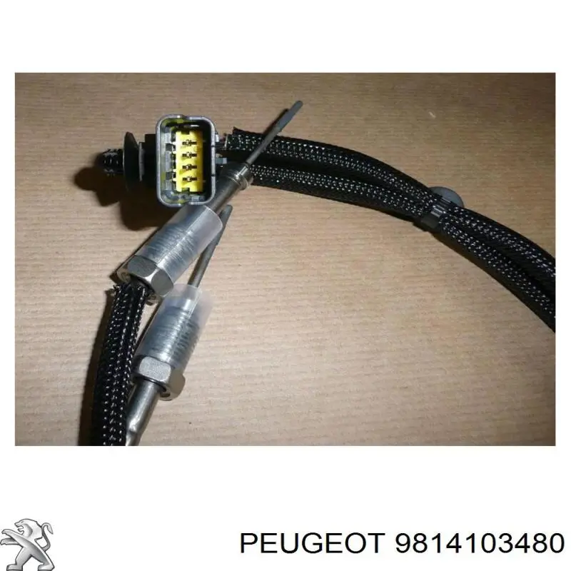 Sensor de temperatura dos gases de escape (GE), antes de filtro de partículas diesel Peugeot/Citroen 9814103480