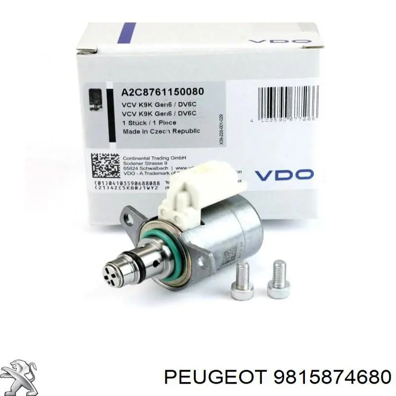 Válvula de regulação de pressão (válvula de redução da Bomba de Combustível de Pressão Alta) Common-Rail-System Peugeot/Citroen 9815874680 preço, a partir de 190,56 USD