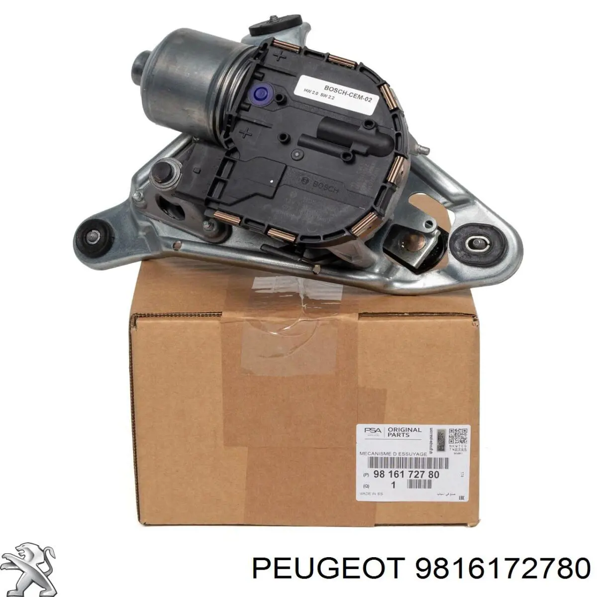 Motor de limpador pára-brisas do pára-brisas esquerdo Peugeot/Citroen 9816172780 preço, a partir de 514,68 USD