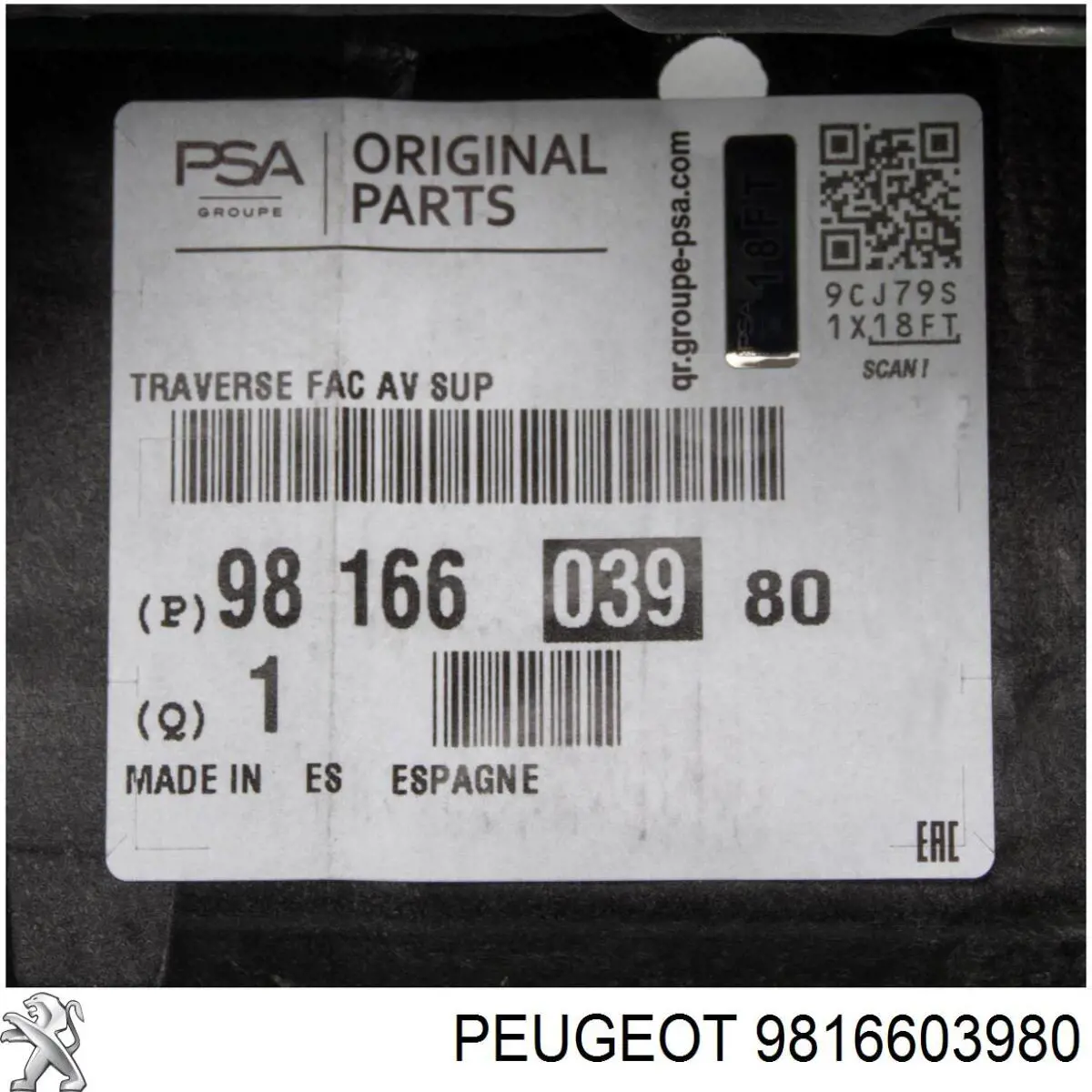 Suporte superior do radiador (painel de montagem de fixação das luzes) Peugeot/Citroen 9816603980 preço, a partir de 118,38 USD