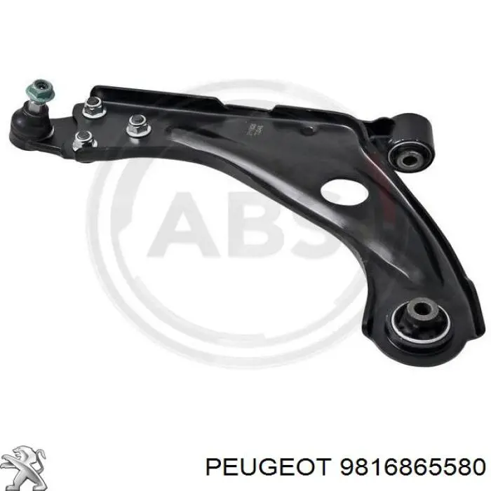9816865580 Peugeot/Citroen Braço oscilante inferior esquerdo de suspensão dianteira