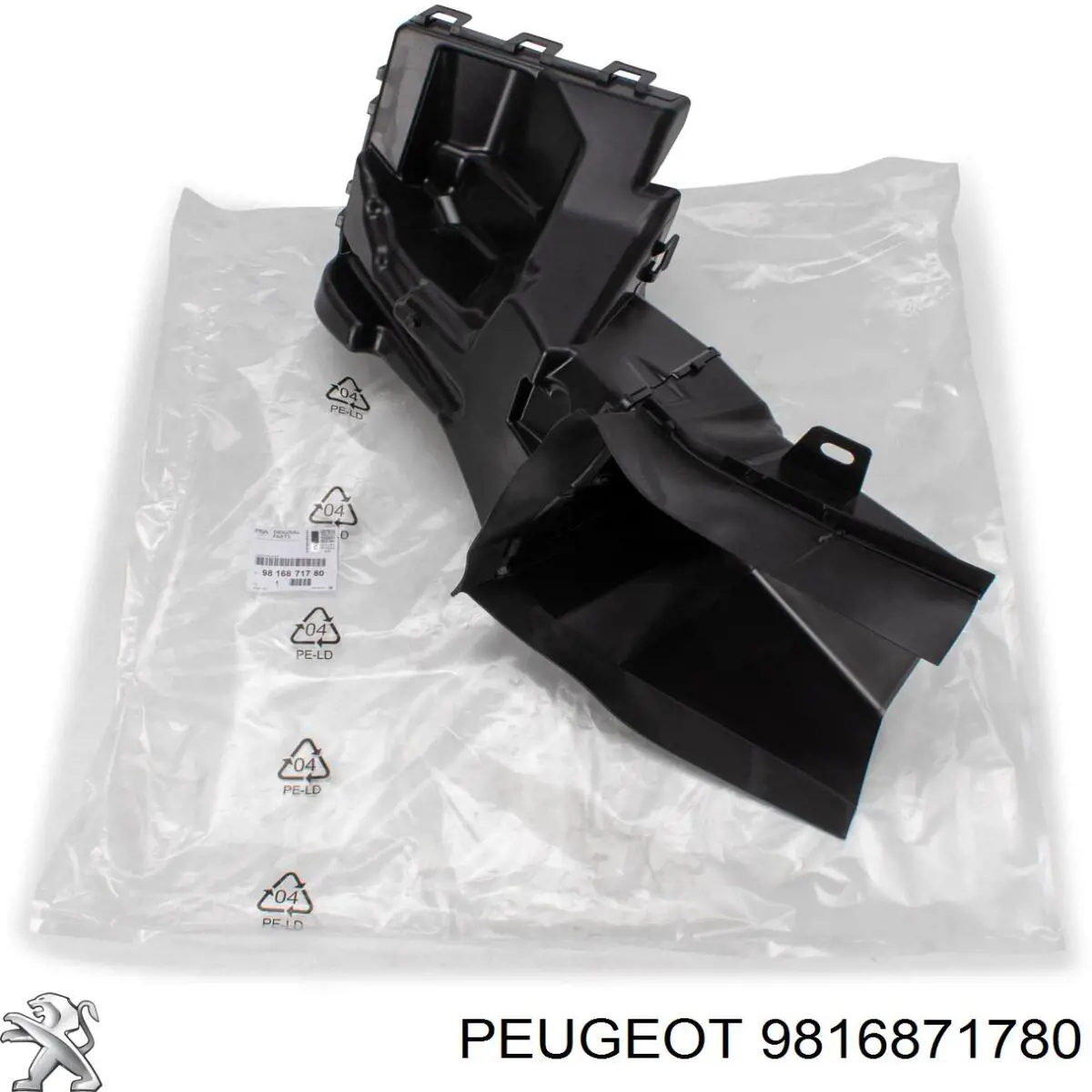 9816871780 Peugeot/Citroen Defletor do pára-choque dianteiro