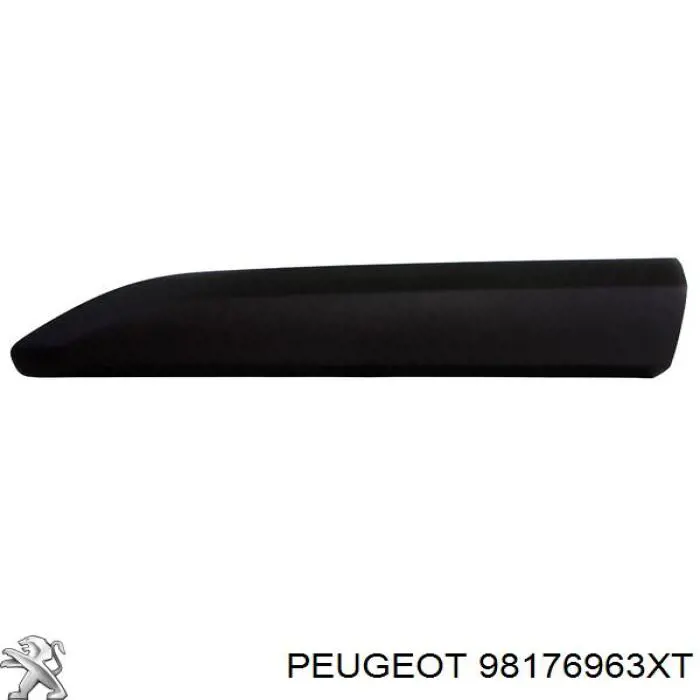 98176963XT Peugeot/Citroen Moldura da porta dianteira esquerda inferior