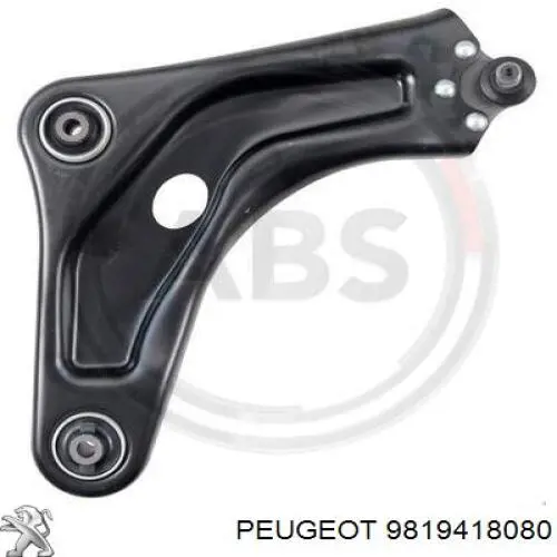 Compre 9819418080 Peugeot/Citroen Braço oscilante inferior direito de suspensão dianteira