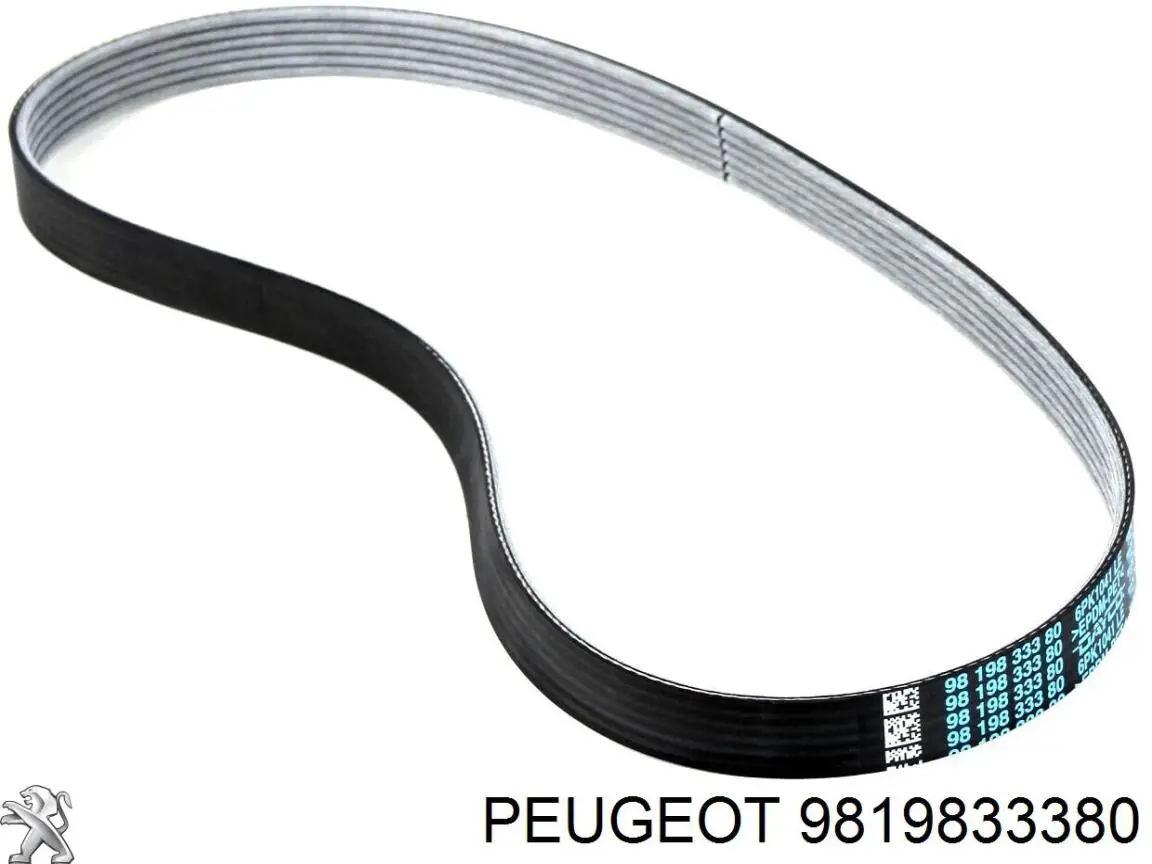 Correia dos conjuntos de transmissão, kit 9819833380 Peugeot/Citroen
