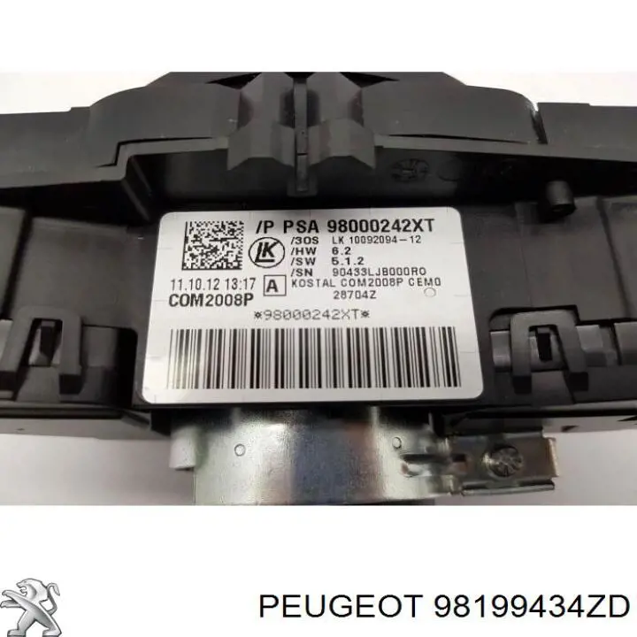 98199434ZD Peugeot/Citroen Comutador direito instalado na coluna da direção