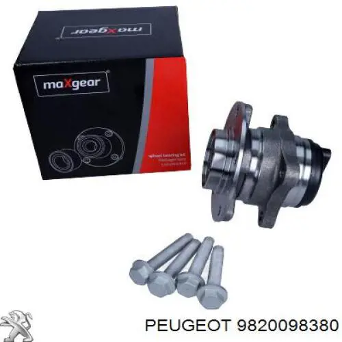 9820098380 Peugeot/Citroen Cubo traseiro