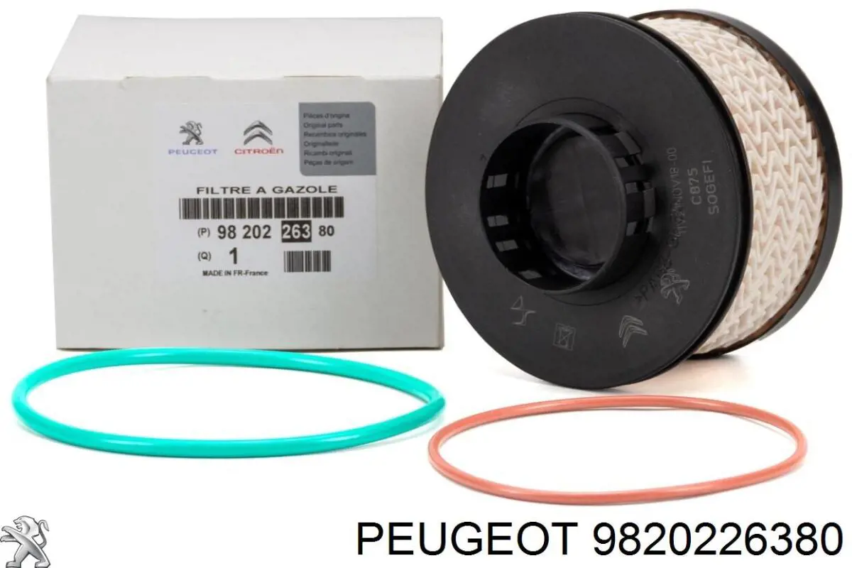 Filtro de combustível 9820226380 Peugeot/Citroen