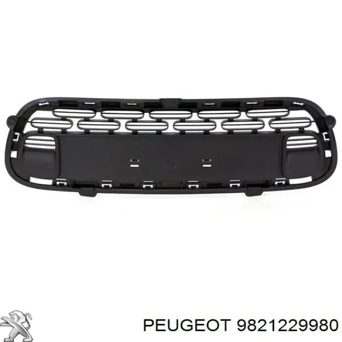9821229980 Peugeot/Citroen Grelha central do pára-choque dianteiro