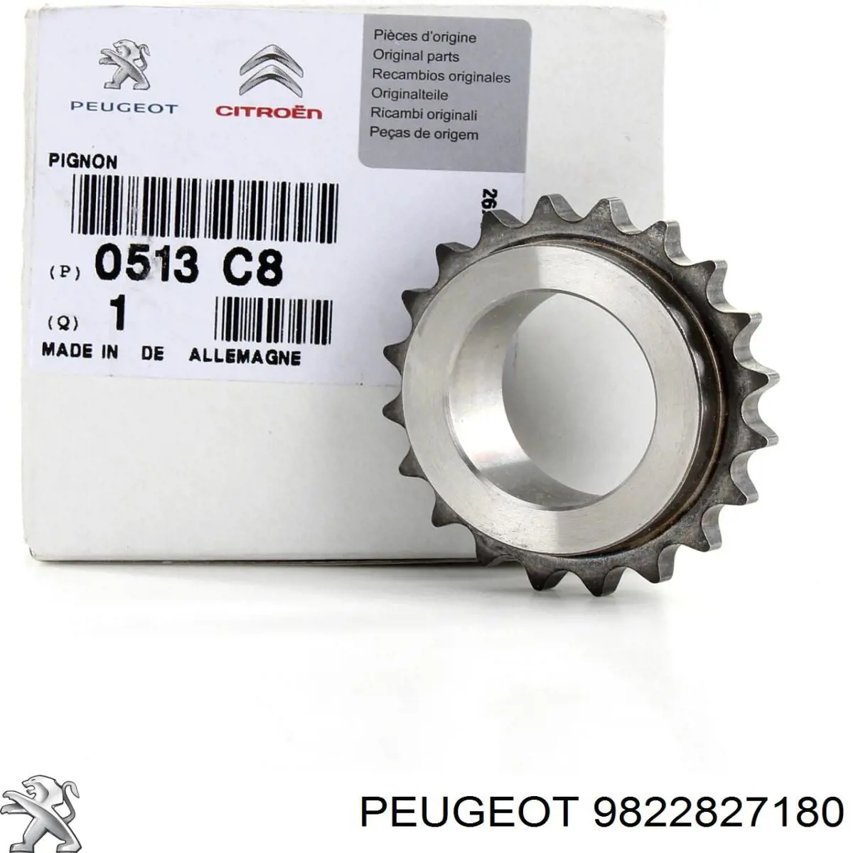 Cadeia do mecanismo de distribuição de gás, kit Peugeot/Citroen 9822827180 preço, a partir de 133,26 USD
