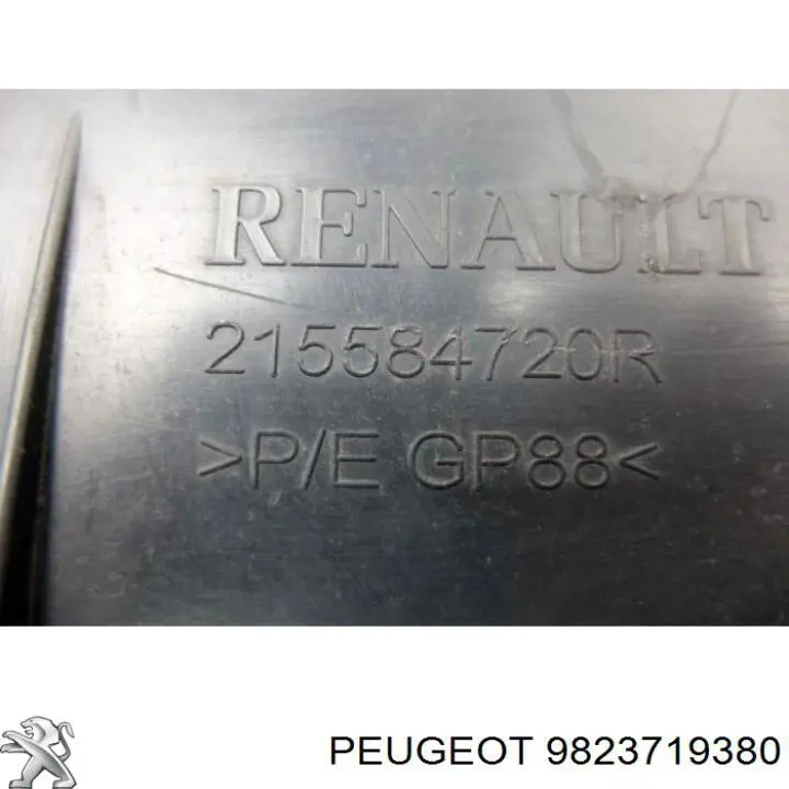 9823719380 Peugeot/Citroen Suporte do radiador montado (painel de montagem de fixação das luzes)