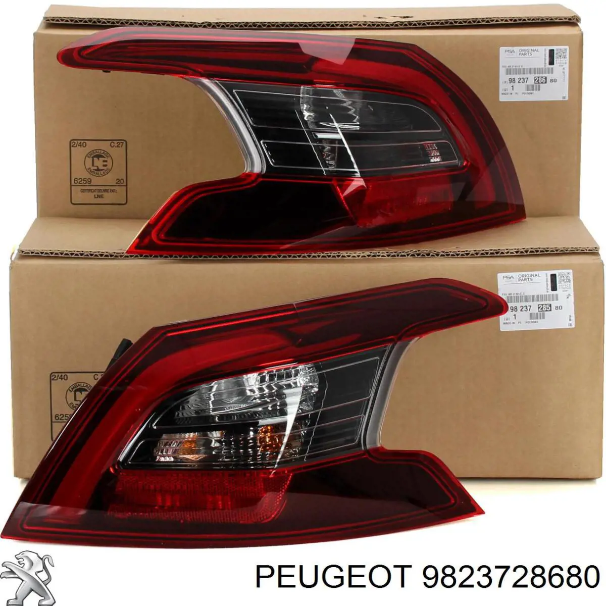 9823728680 Peugeot/Citroen Lanterna traseira esquerda externa