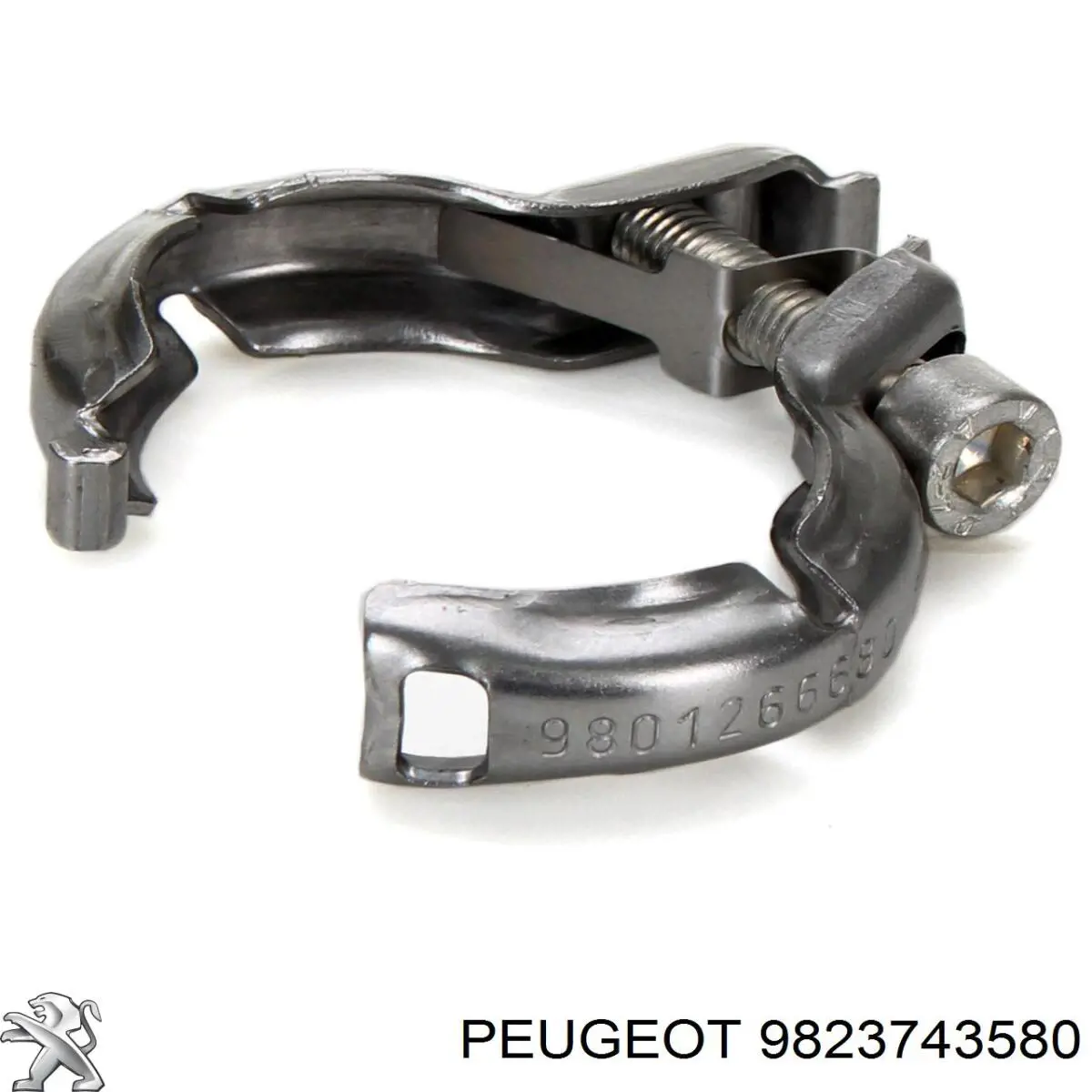 Compre 9823743580 Peugeot/Citroen Braçadeira de união de tubo coletor de escape