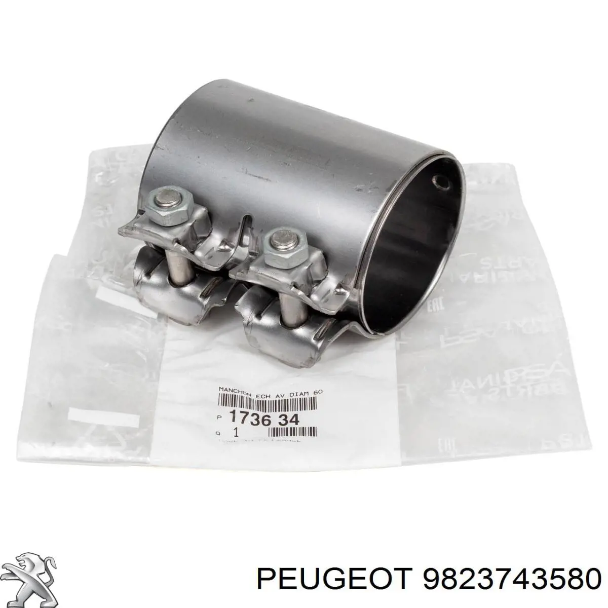 Braçadeira de união de tubo coletor de escape Peugeot/Citroen 9823743580 preço, a partir de 9,89 USD