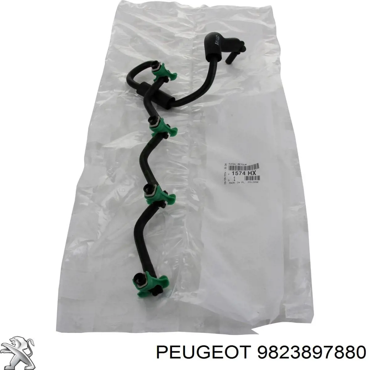 Tubo de combustível, inverso desde os injetores Peugeot/Citroen 9802620380