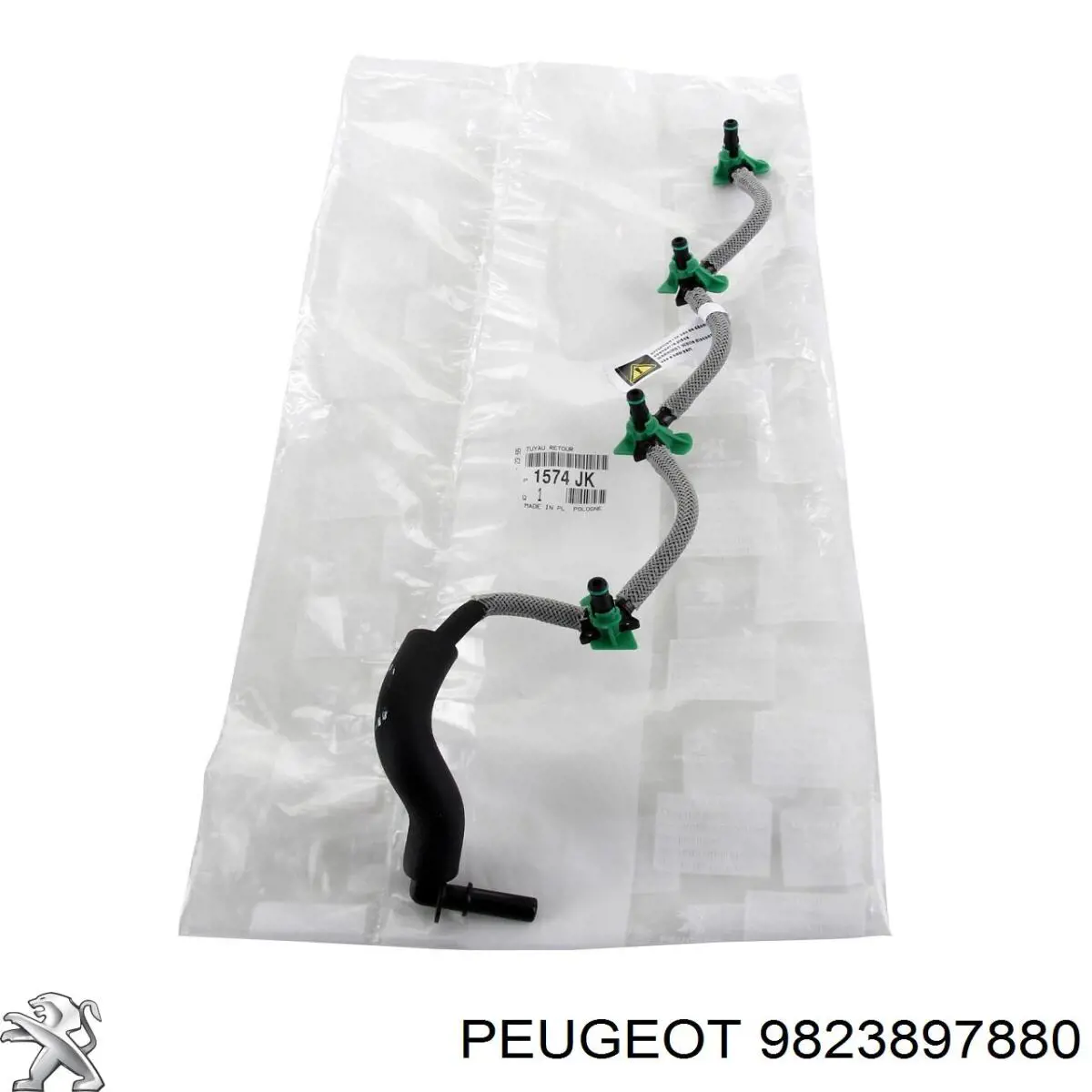 9823897880 Peugeot/Citroen Tubo de combustível, inverso desde os injetores