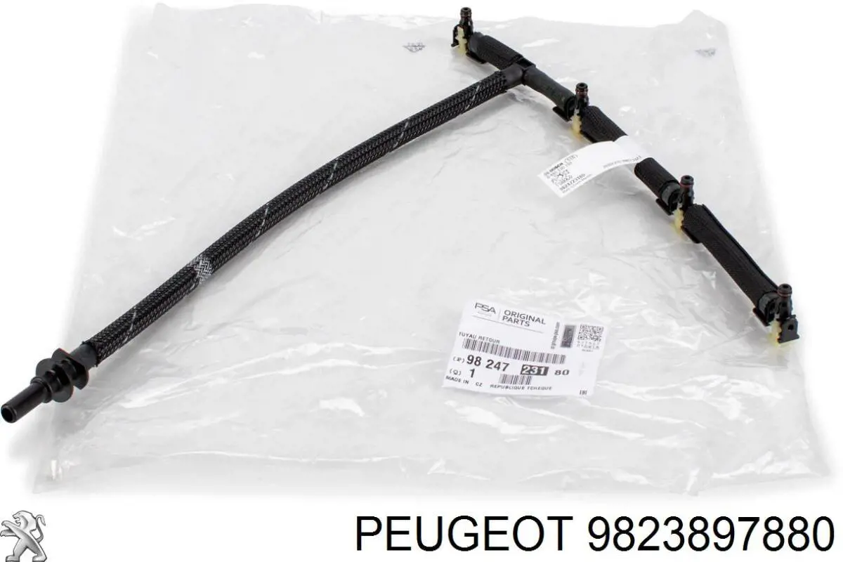 Compre 9823897880 Peugeot/Citroen Tubo de combustível, inverso desde os injetores