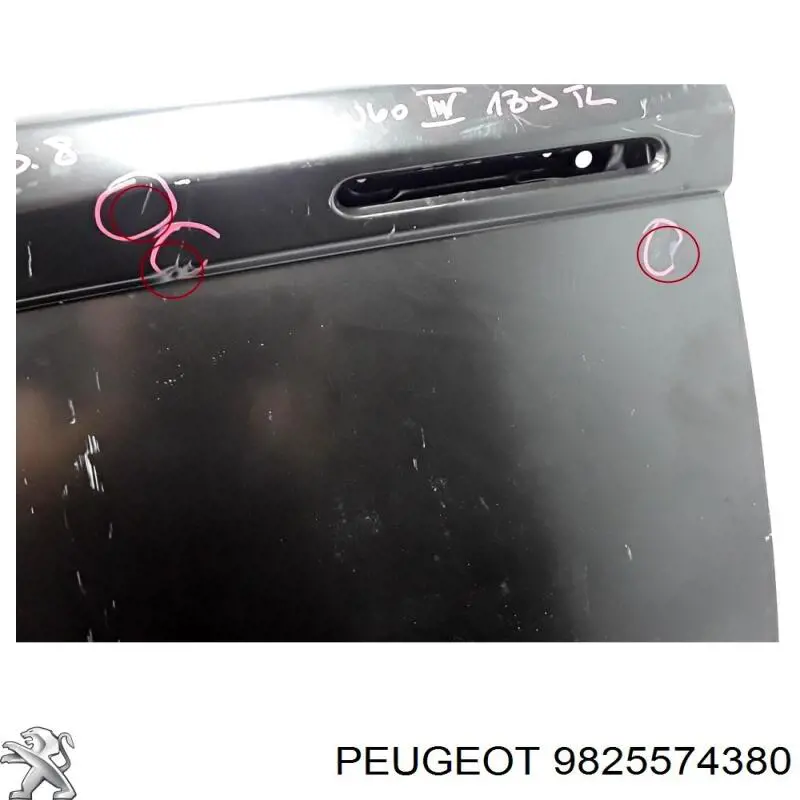 9825574380 Peugeot/Citroen Porta traseira esquerda