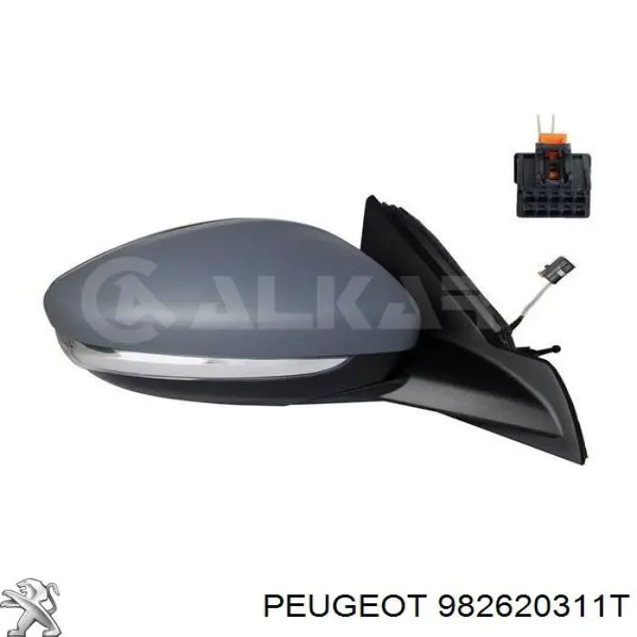 Placa sobreposta (tampa) do espelho de retrovisão direito Peugeot/Citroen 982620311T preço, a partir de 32,69 USD