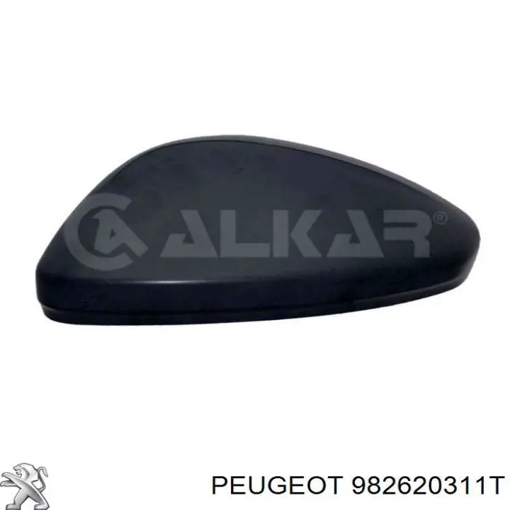 Placa sobreposta (tampa) do espelho de retrovisão direito 982620311T Peugeot/Citroen