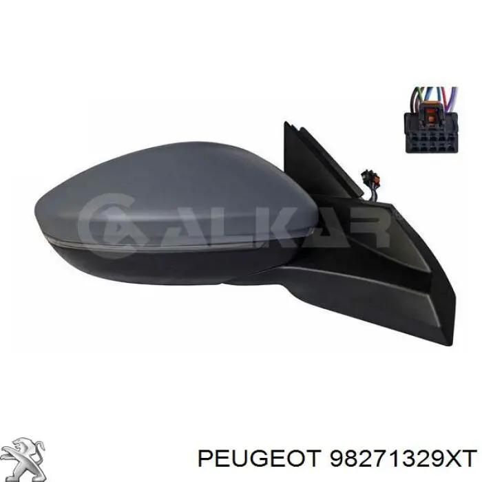 Compre 98271329XT Peugeot/Citroen Espelho de retrovisão esquerdo