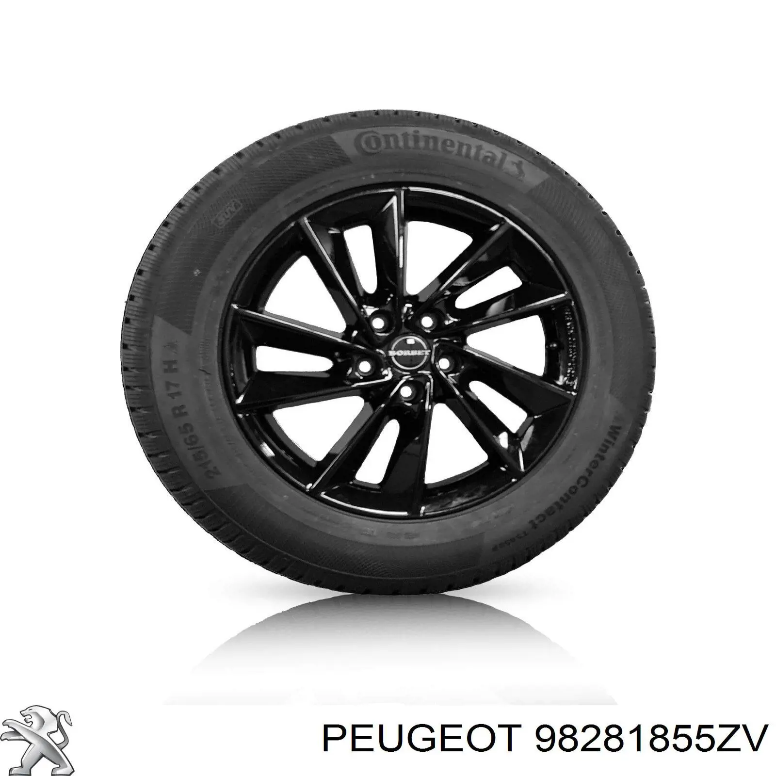 Discos de roda de aleação ligeira (de aleação ligeira, de titânio) Peugeot/Citroen 98281855ZV
