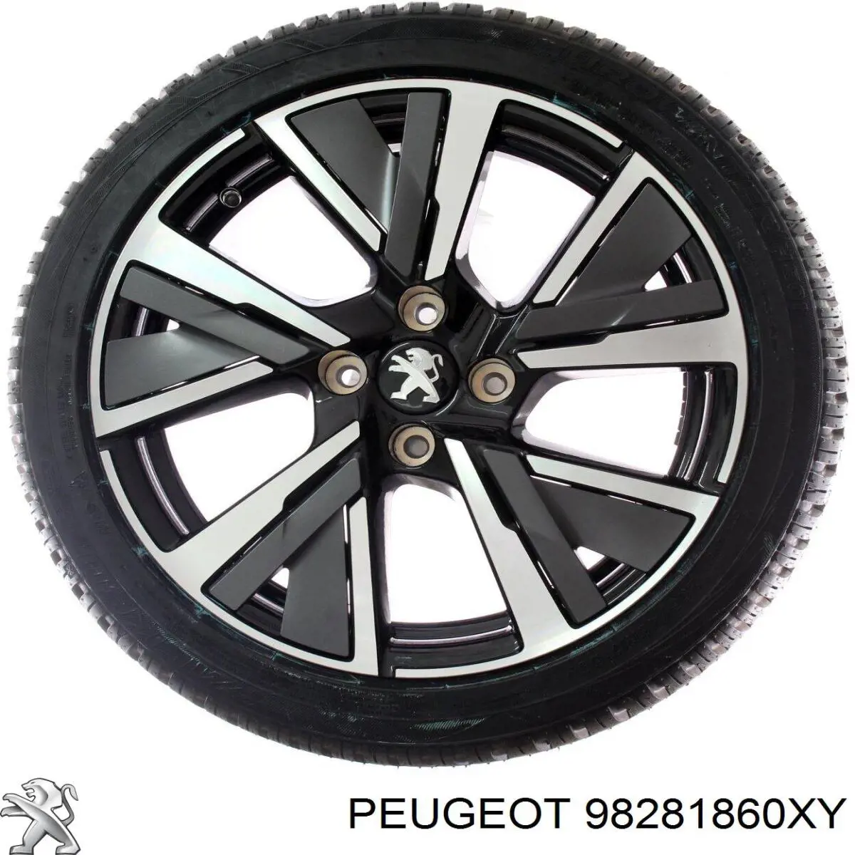 Discos de roda de aleação ligeira (de aleação ligeira, de titânio) 98281860XY Peugeot/Citroen