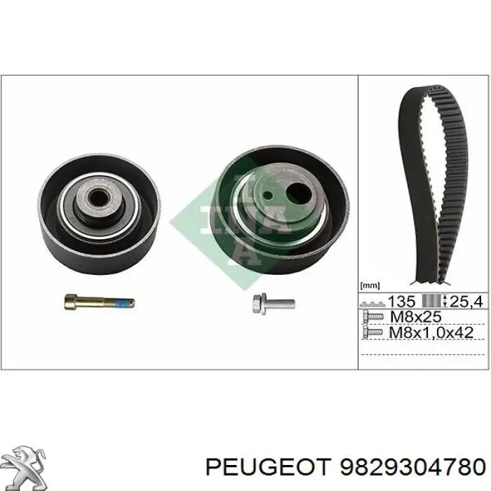Compre 9829304780 Peugeot/Citroen Correia do mecanismo de distribuição de gás