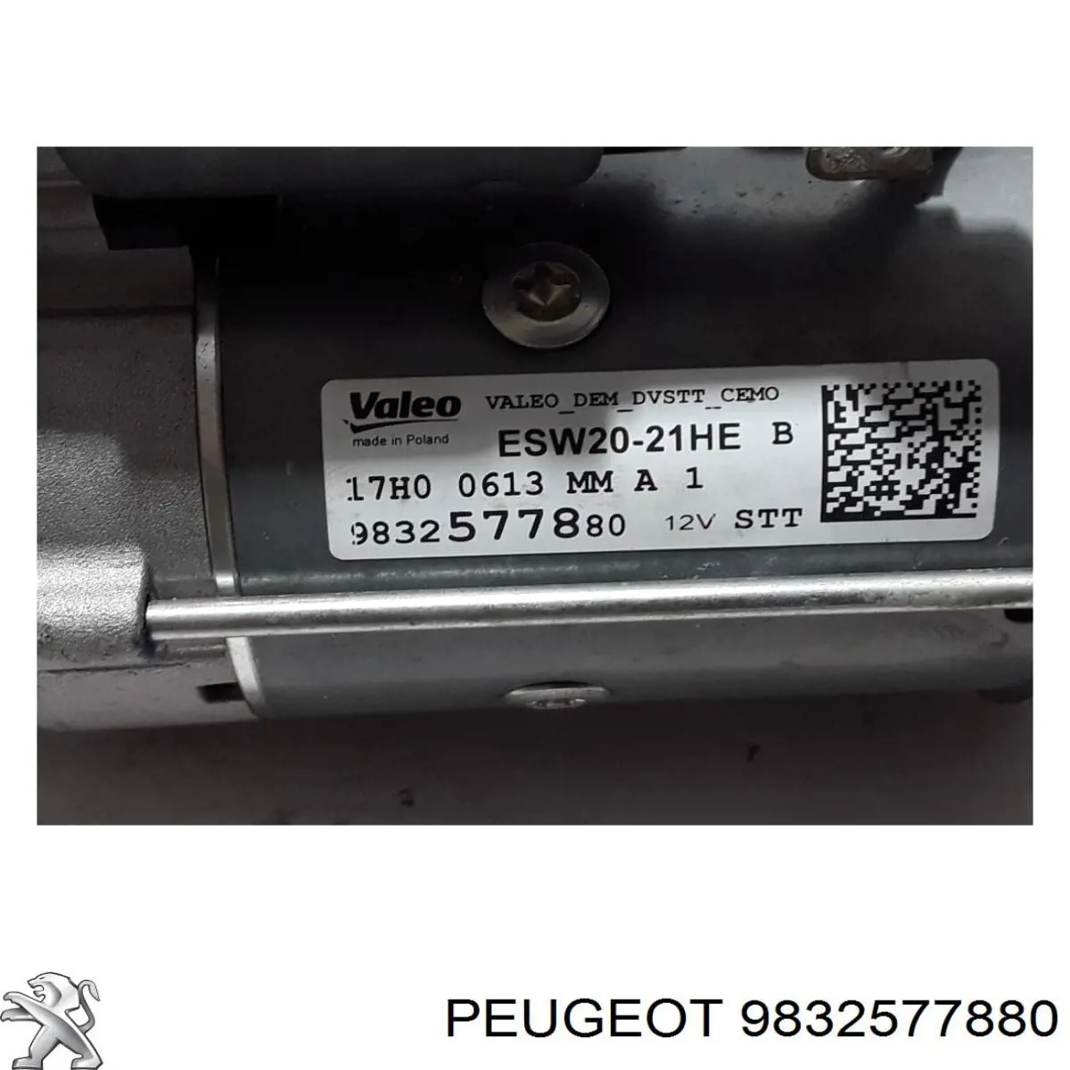 Motor de arranco 9832577880 Peugeot/Citroen