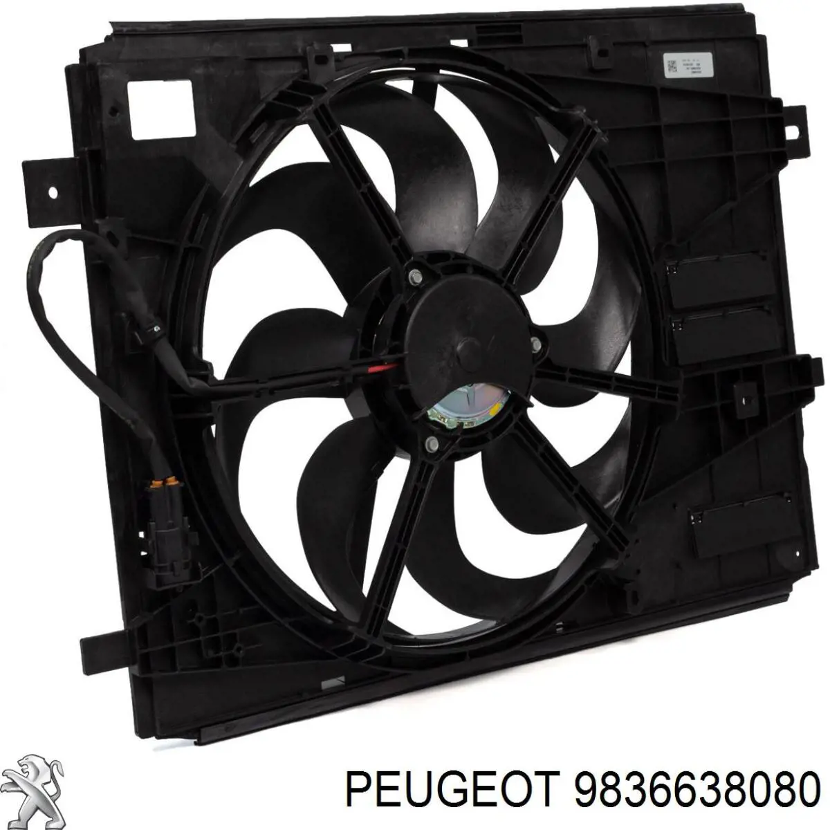 Compre 9806313580 Opel Difusor do radiador de esfriamento, montado com motor e roda de aletas