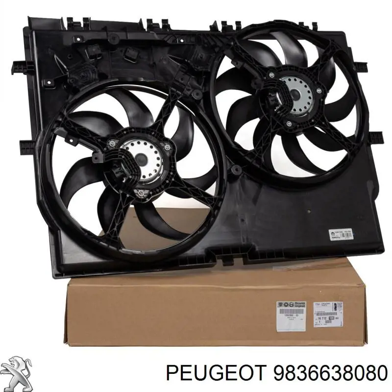 Difusor do radiador de esfriamento, montado com motor e roda de aletas 9806313580 Opel