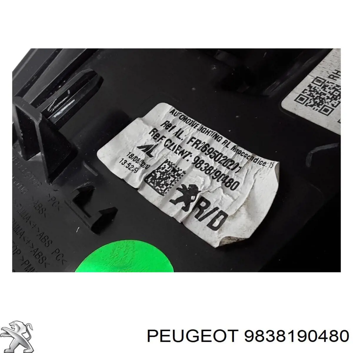 Lanterna traseira direita externa 9838190480 Peugeot/Citroen