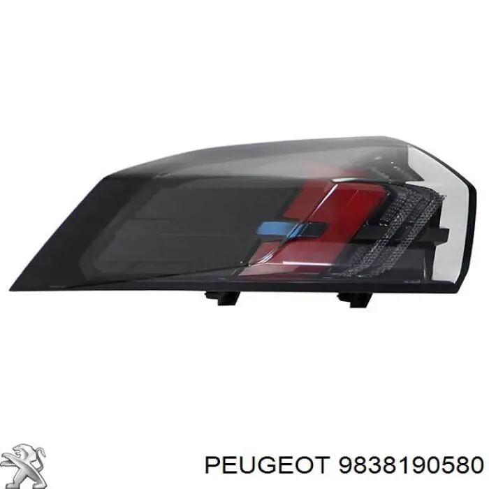Lanterna traseira esquerda externa Peugeot/Citroen 9838190580