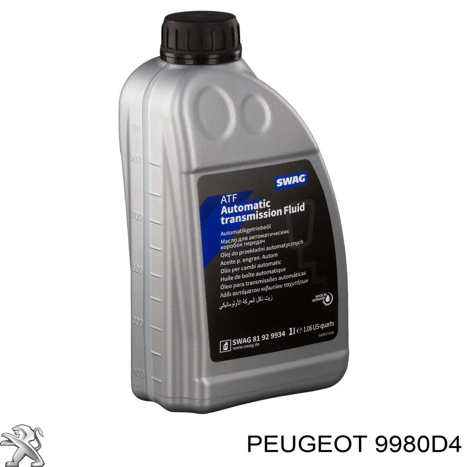 Óleo de transmissão Peugeot/Citroen 9980D4 preço, a partir de 57,35 USD